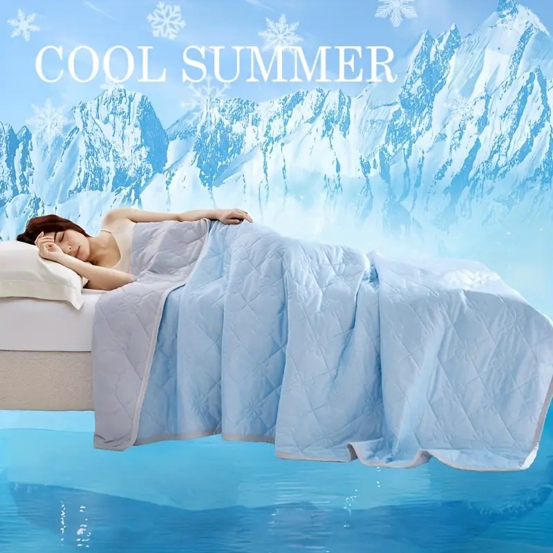 Cooling Blanket Hot Sleepers - ผ้าห่มระบายความร้อนขนาดใหญ่ 1 ผืน แบบสองด้าน นุ่มและน้ำหนักเบา เหมาะสำหรับผู้ที่นอนร้อน