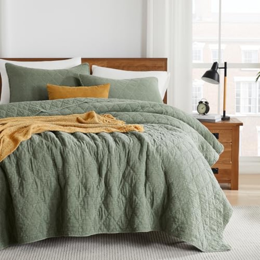 Muslin Cotton Bedspread - ชุดผ้าห่มขนาดใหญ่ ผ้ามัสลิน ผ้าฝ้าย หุ้มด้วยใยสังเคราะห์ นุ่มสบาย สไตล์ชนบท