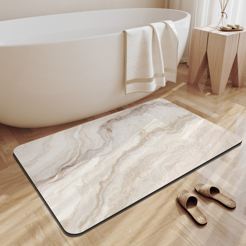 Quick Dry Diatomite Bath Mat - Diatomaceous Earth Bath Mat ห้องน้ําดูดซับเสื่อเท้าลื่น Pad