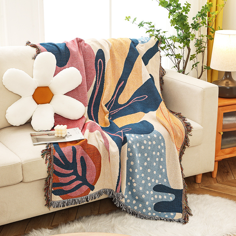 Boho Throw Blanket Fringe - ผ้าทอลายต้นไม้อลิซของเมืองผ้าห่มโซฟาผ้าห่มสำหรับพักผ่อนตั้งแคมป์กลางแจ้ง130x160cm ผ้าห่มโยนสำหรับตกแต่งบ้าน