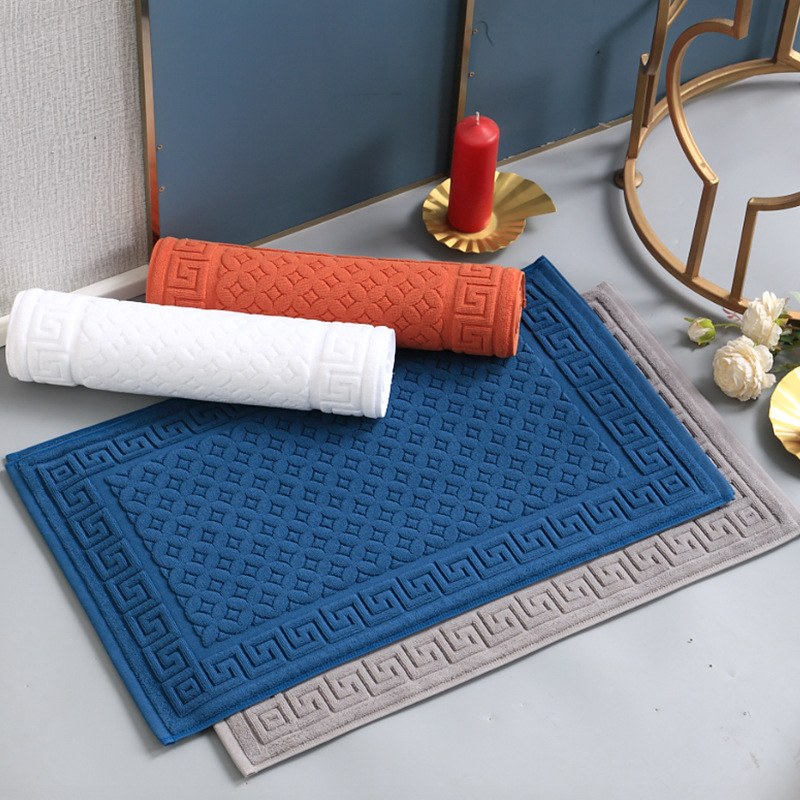 Quick Dry Diatomite Bath Mat - ผ้าเช็ดตัวอาบน้ำผ้าฝ้ายหรูหรา ขนาด 45x75 ซม. - ผ้าเช็ดพื้นดูดซับน้ำ