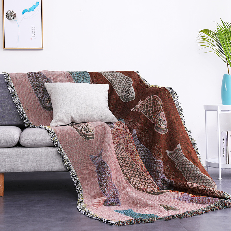 สิ่งทอเมือง Ins โมเดิร์น Koi ป - Boho Throw Blanket Fringe บทวิจารณ์และราคา