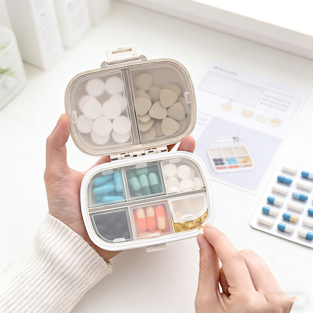กล่องเก็บยาแบบพกพา กล่องใส่ยาป - Storage & Organization บทวิจารณ์และราคา