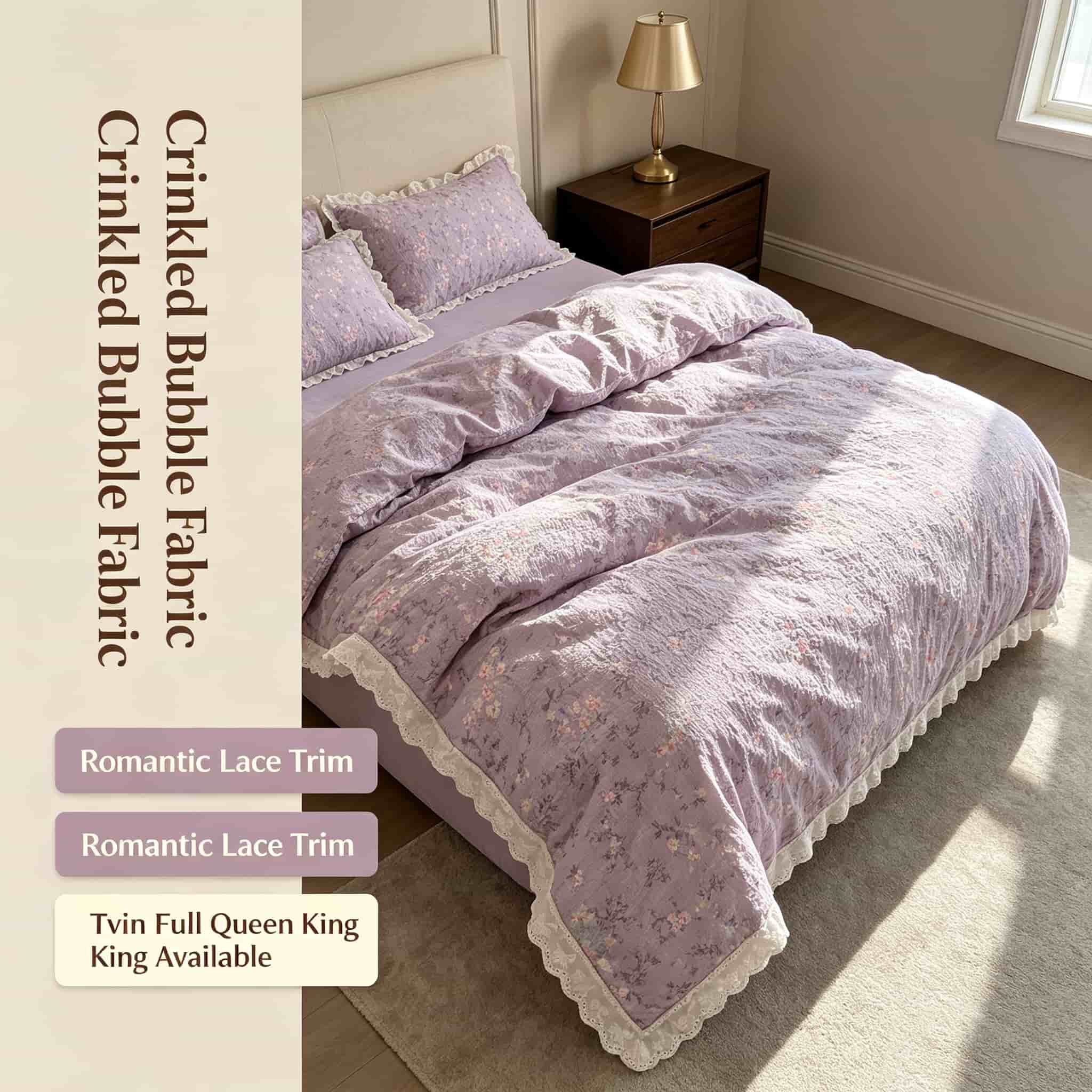 ชุดเครื่องนอนลายดอกไม้ประดับลู - Aesthetic Floral Duvet Cover บทวิจารณ์และราคา