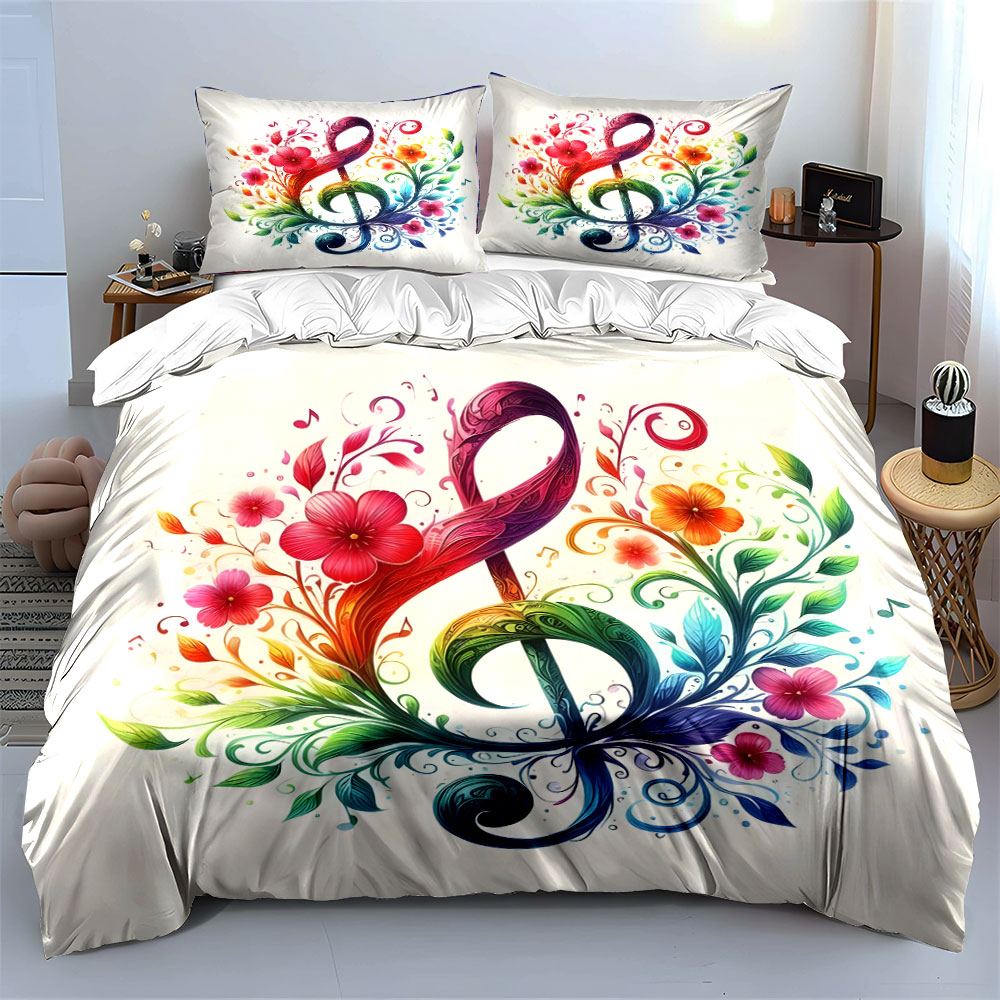 ชุดผ้าคลุมเตียงลายดอกไม้สีสันส - Duvet Cover Sets With Zipper บทวิจารณ์และราคา