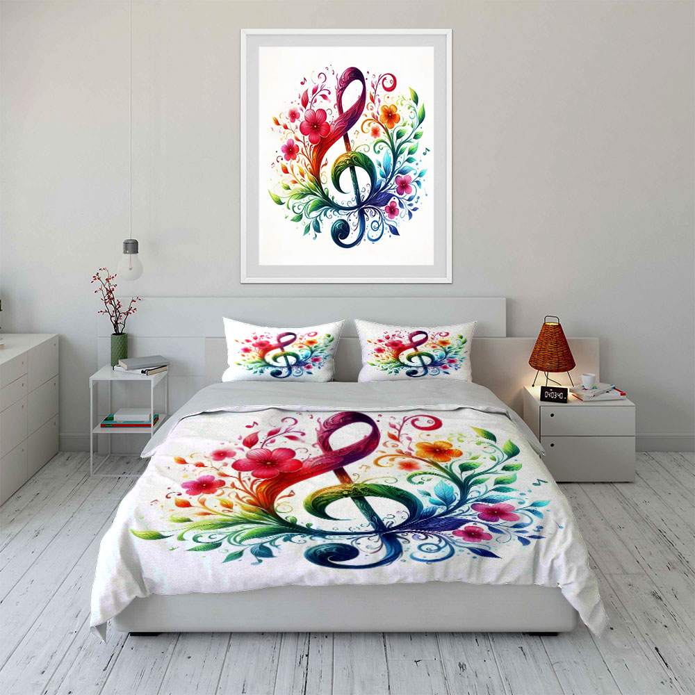 ชุดผ้าคลุมเตียงลายดอกไม้สีสันส - Duvet Cover Sets With Zipper บทวิจารณ์และราคา