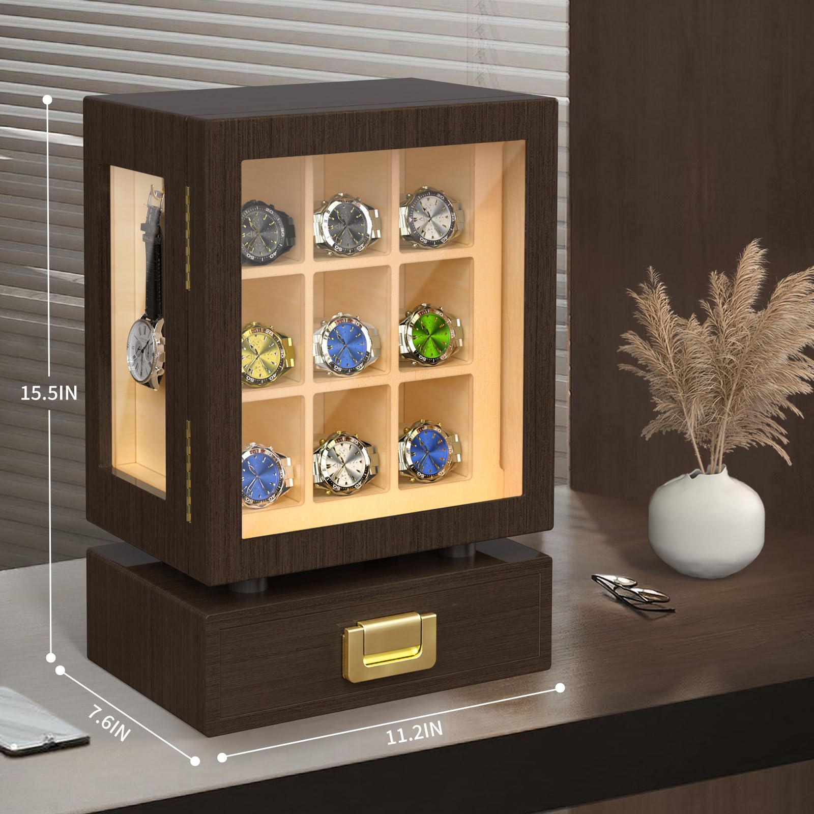 กล่องเก็บนาฬิกาไม้ทรงสี่เหลี่ย - Storage & Organization บทวิจารณ์และราคา