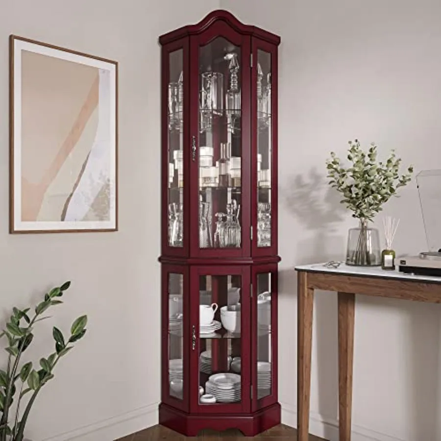 ตู้โชว์มุมมีไฟ ด้านบนโค้ง ตู้เ - Storage & Organization บทวิจารณ์และราคา