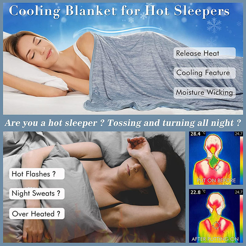 ผ้าห่มฤดูร้อนเย็นสบายสำหรับผู้ - Cooling Blanket Hot Sleepers บทวิจารณ์และราคา